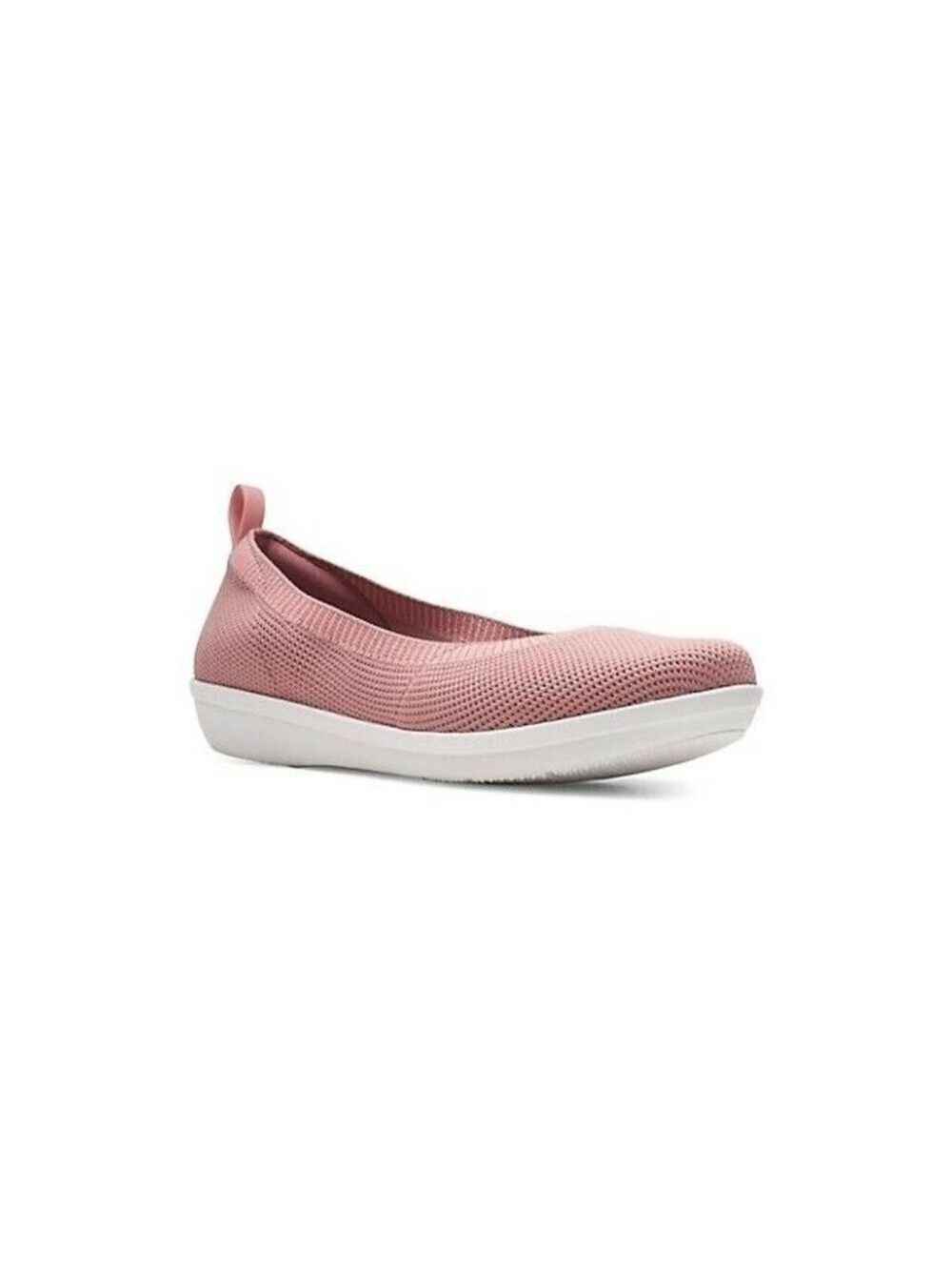 Cloudsteppers by Clarks Ayla Paige Knit Slip-On Flats Mauve Sz 10